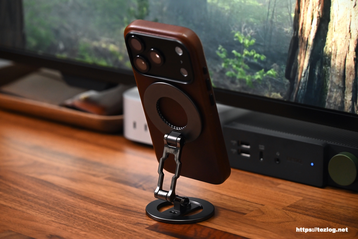 Dual Magic Ring Pro iPhoneで縦置きスタンド使用