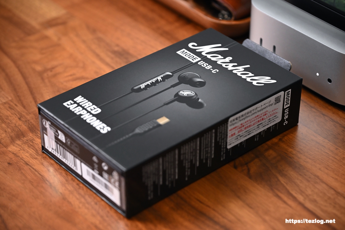 Marshall カナル型有線イヤホン Mode USB-C パッケージ