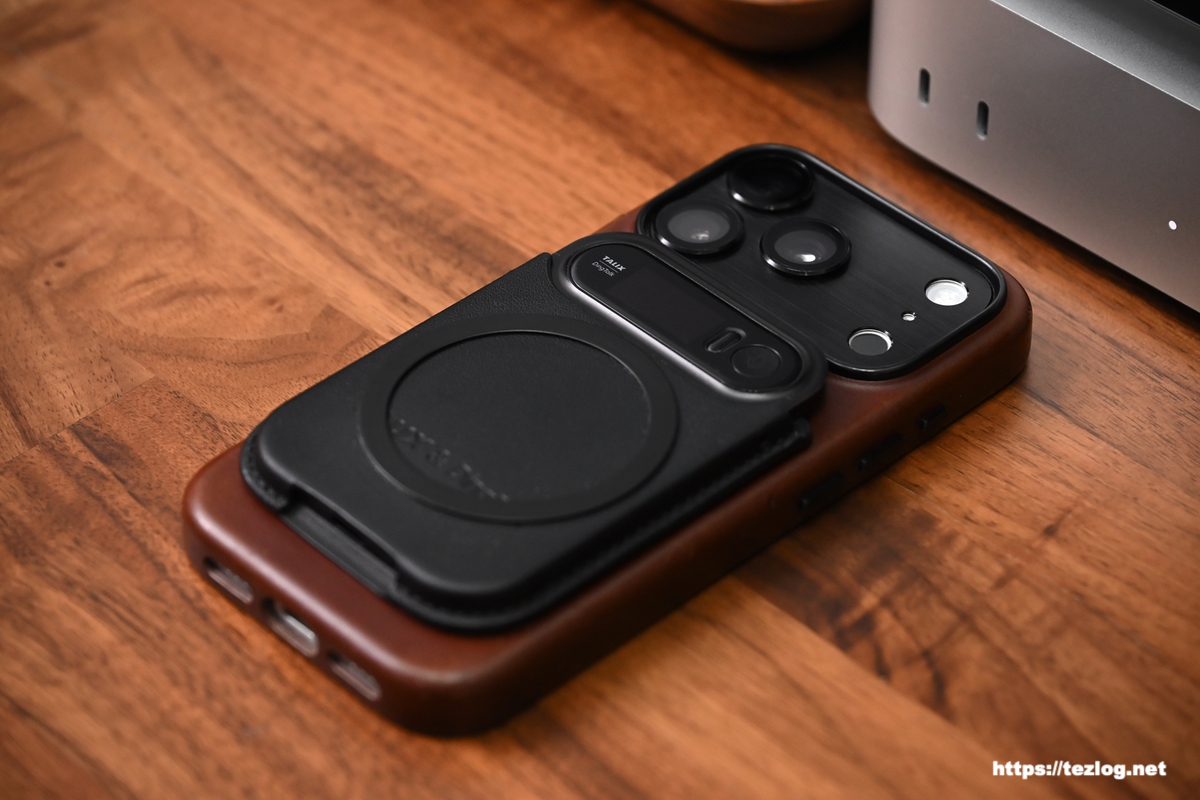 TALIX DingTalk A1のケースにメタルリングを貼り付けてMagSafeアクセサリーを使用可能に。