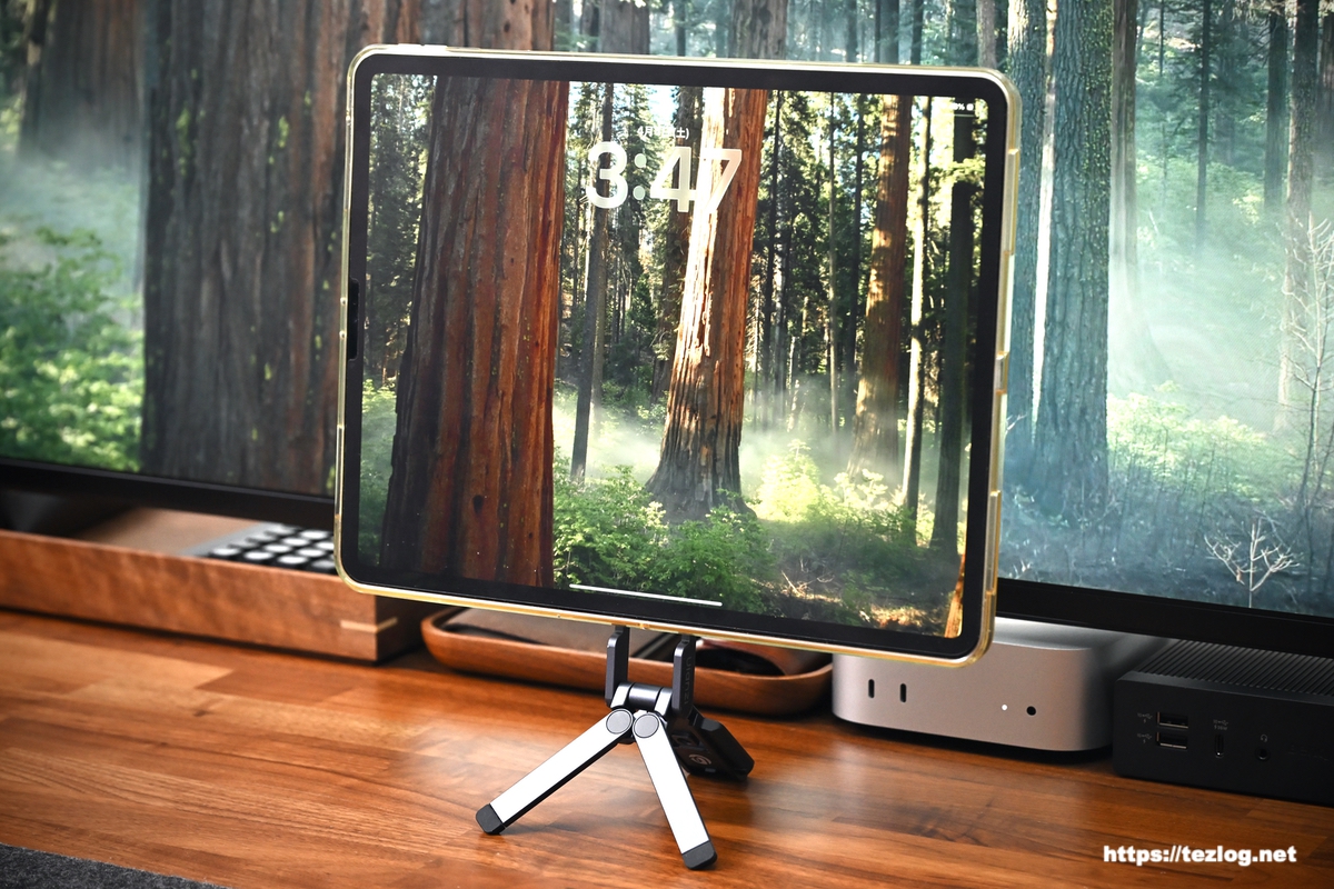 Ulanzi MA38 MagLock スマホスタンド T163 iPad Pro 12.9インチでスタンド使用