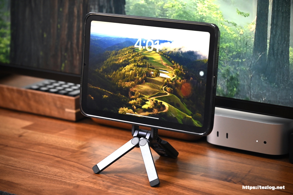 Ulanzi MA38 MagLock スマホスタンド T163 iPad miniでスタンド使用