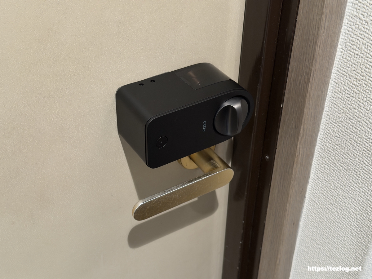 Aqara スマートロック J200 ロック本体を玄関内側に取り付け