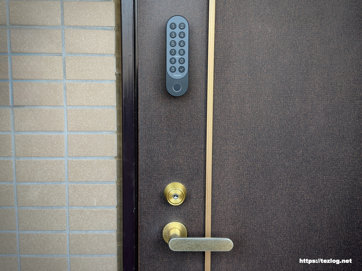 Aqara スマートロック J200 キーパッドを玄関外側に設置