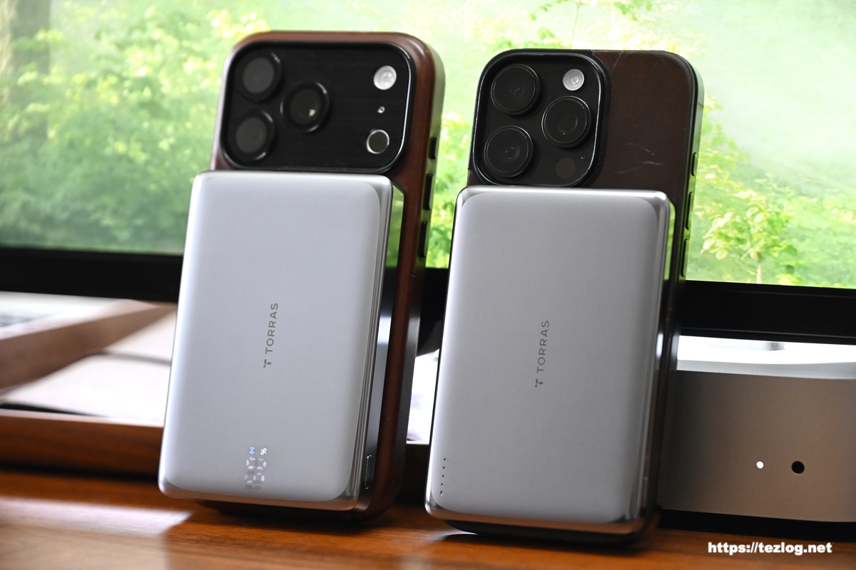 TORRAS MiniMag Pro レビュー。半固体電池モバイルバッテリー 薄型5000mAhとPD30W入出力対応10000mAh。